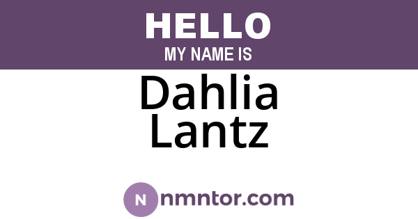 Dahlia Lantz