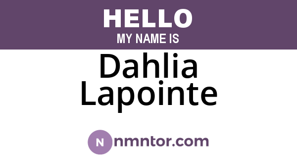 Dahlia Lapointe