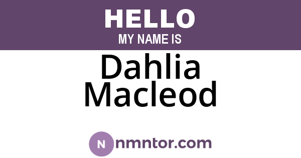 Dahlia Macleod