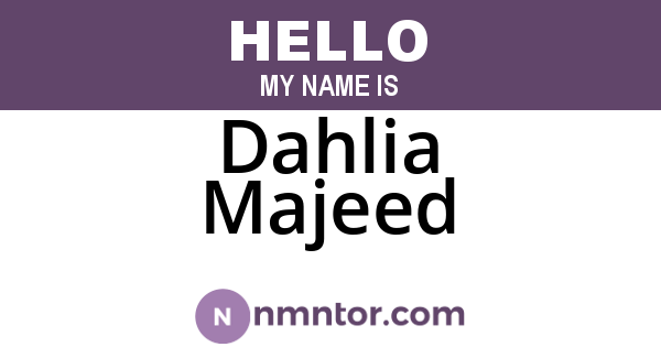 Dahlia Majeed