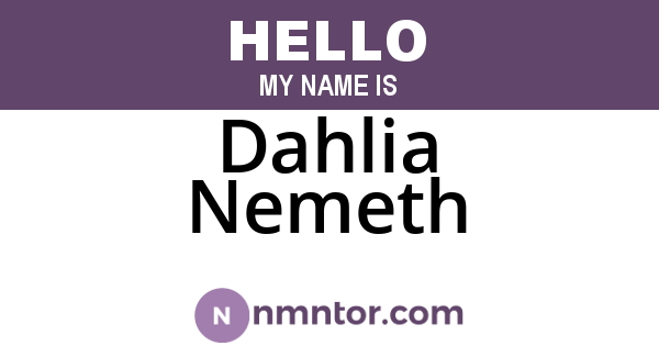 Dahlia Nemeth