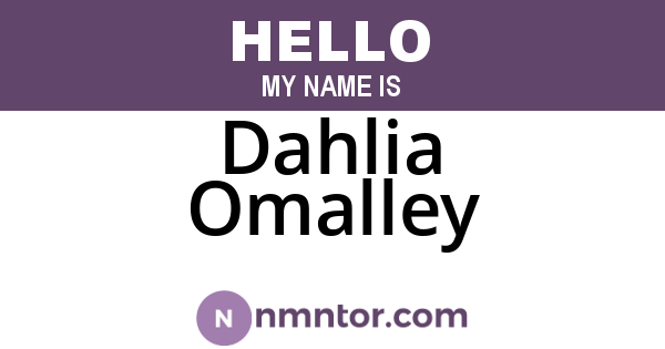 Dahlia Omalley
