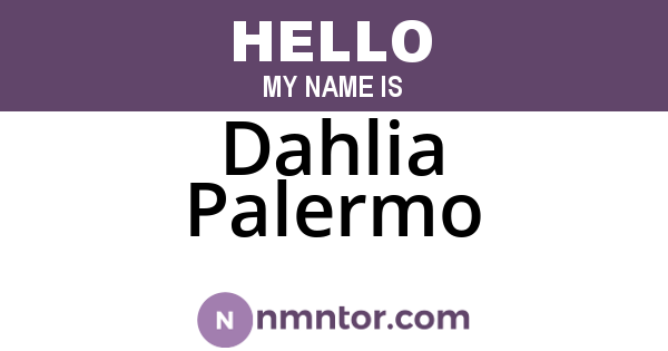 Dahlia Palermo