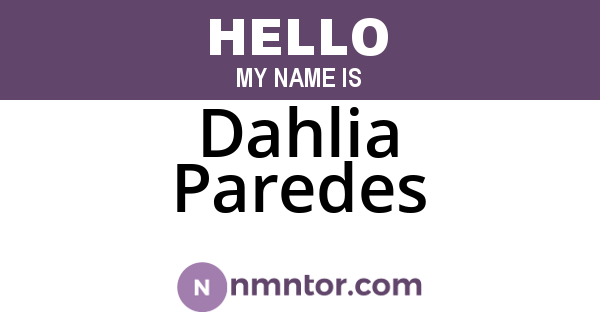 Dahlia Paredes