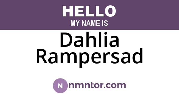Dahlia Rampersad