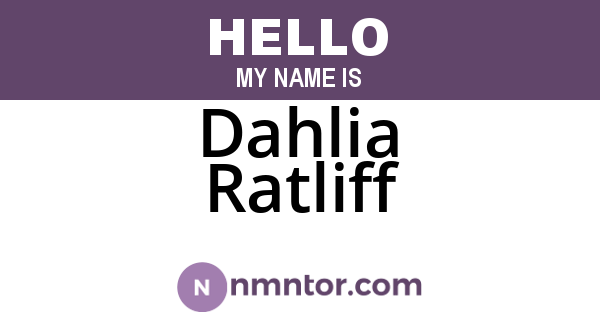 Dahlia Ratliff