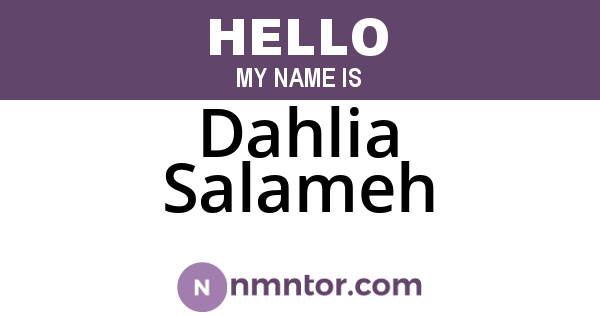 Dahlia Salameh