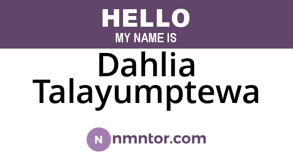 Dahlia Talayumptewa