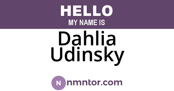 Dahlia Udinsky