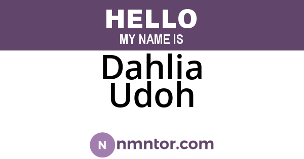 Dahlia Udoh
