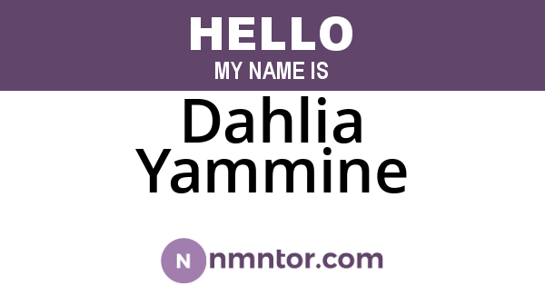 Dahlia Yammine