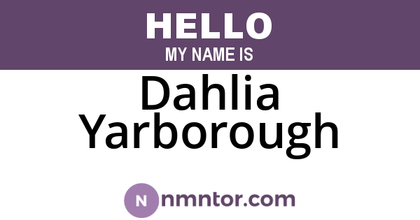 Dahlia Yarborough