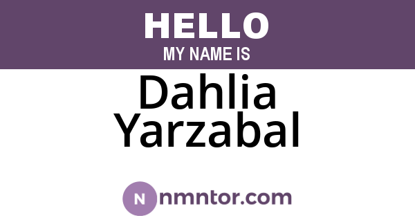 Dahlia Yarzabal