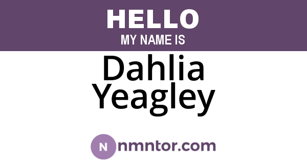 Dahlia Yeagley
