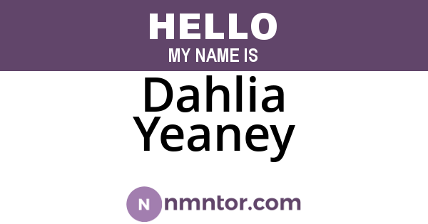 Dahlia Yeaney
