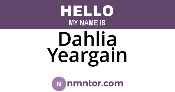 Dahlia Yeargain