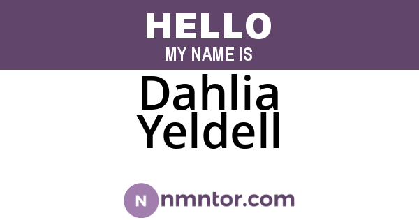 Dahlia Yeldell