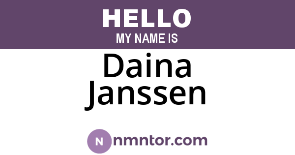 Daina Janssen