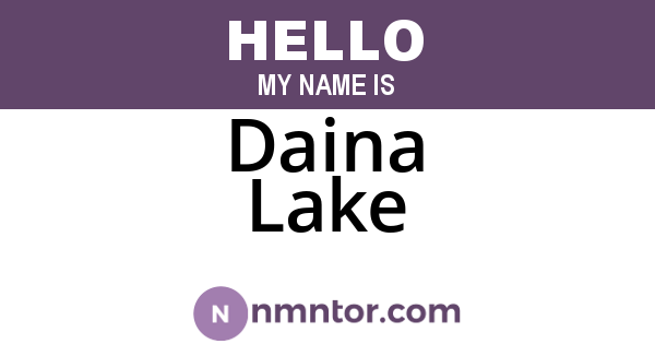 Daina Lake