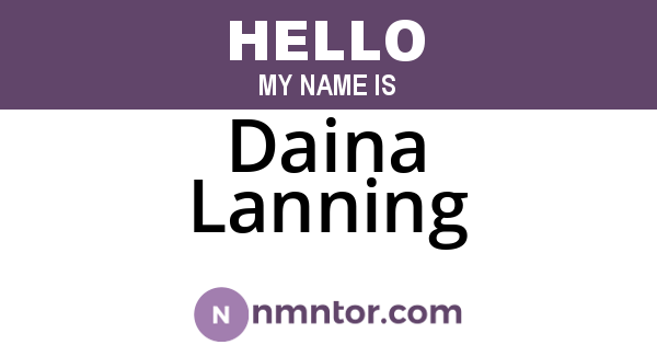 Daina Lanning