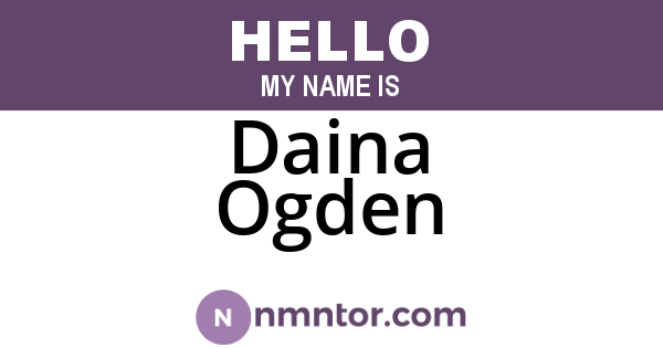 Daina Ogden