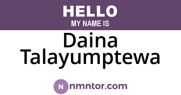 Daina Talayumptewa