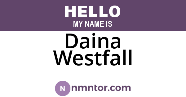 Daina Westfall