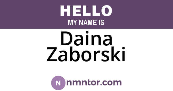 Daina Zaborski