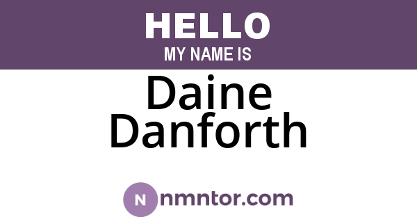 Daine Danforth