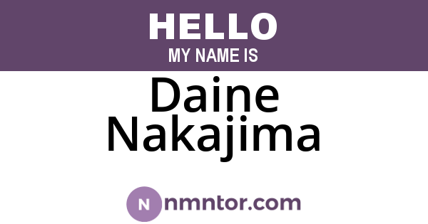 Daine Nakajima