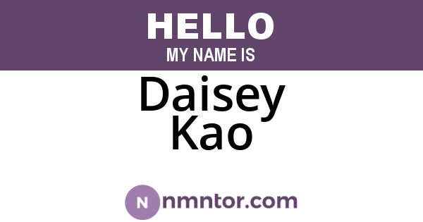 Daisey Kao