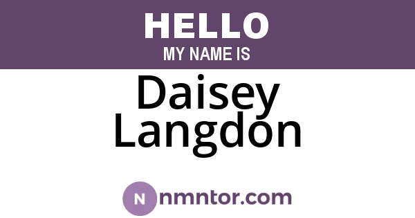 Daisey Langdon