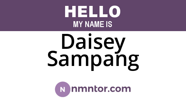 Daisey Sampang