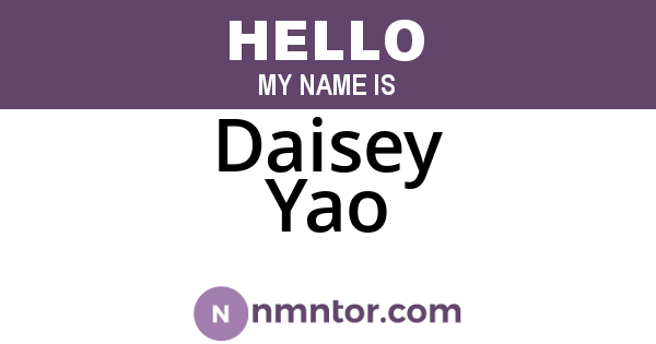 Daisey Yao