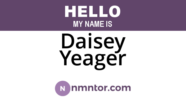 Daisey Yeager