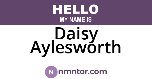 Daisy Aylesworth