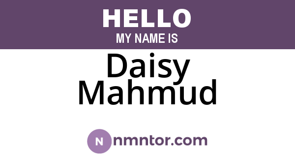 Daisy Mahmud