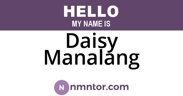 Daisy Manalang