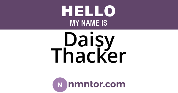 Daisy Thacker