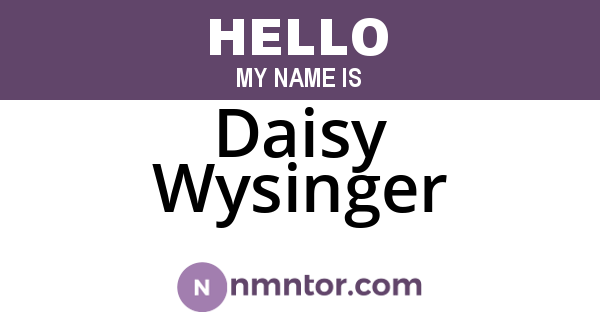 Daisy Wysinger