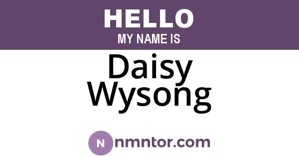 Daisy Wysong