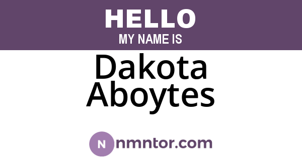 Dakota Aboytes