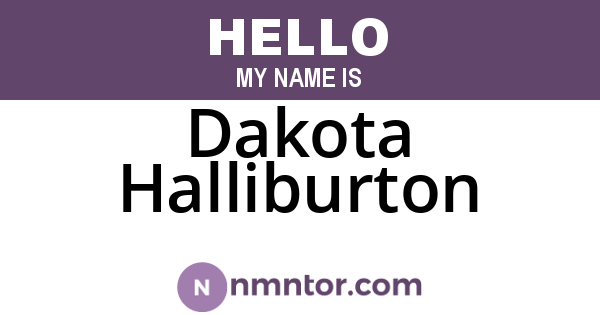 Dakota Halliburton