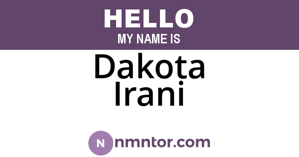Dakota Irani