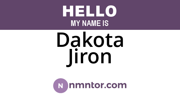 Dakota Jiron