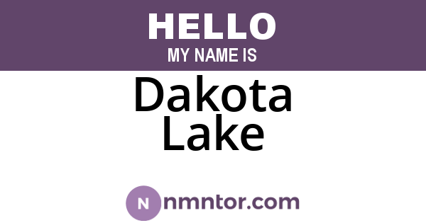 Dakota Lake