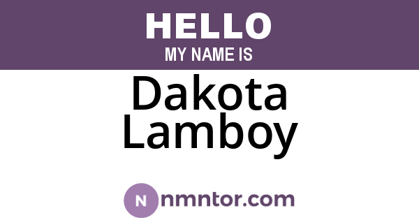Dakota Lamboy