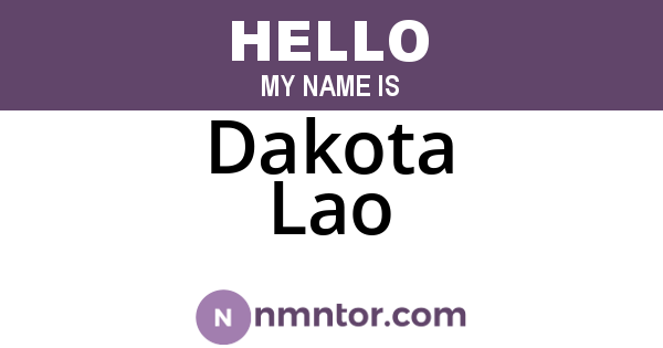 Dakota Lao