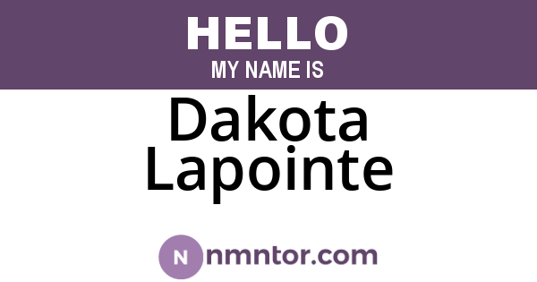 Dakota Lapointe