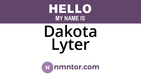 Dakota Lyter